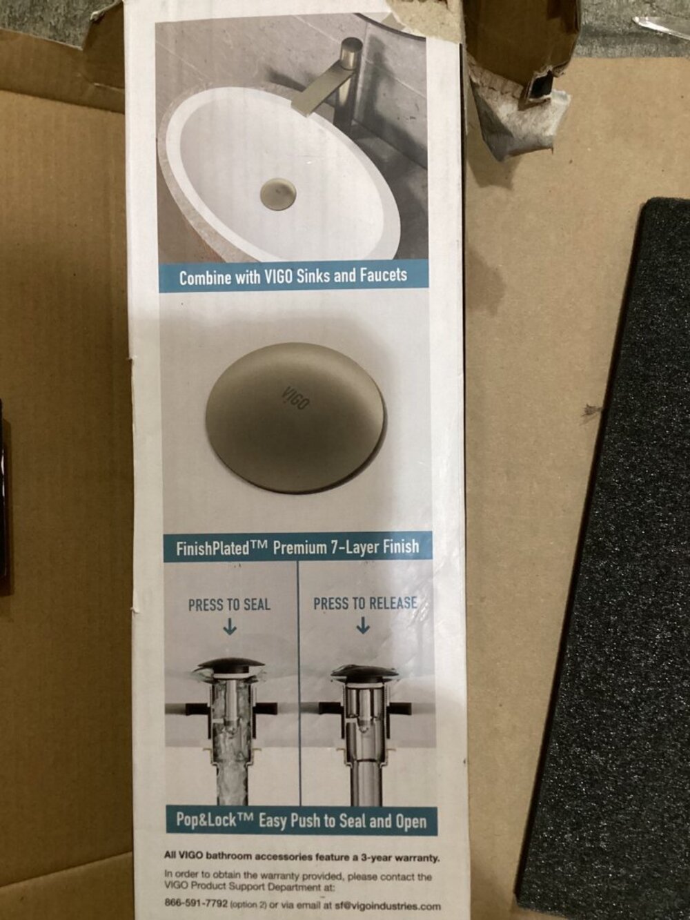 Vigo Bathroom Sink Pop Up Drain Without Overflow